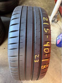 18” tire single michelin 215/40/18 with free installation $60