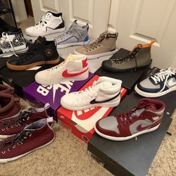 Nike Jordan Converse Sneaker Lot – 12 Pairs – Size 10.5