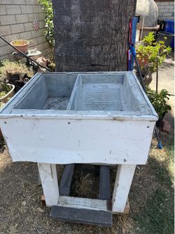 Vintage Concrete Utility Laundry Sink