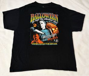 Halloween Michael Myers Vintage Style Graphic Tee Shirt Size XL