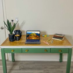 Sage Green with Gold Handles & Whitewashed Vintage Top