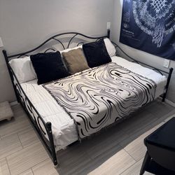 Full Size Custom Black And White Bed Frame 