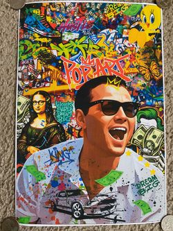 Pop Art Collage Poster - Vibrant Multi-Color Street Art Print