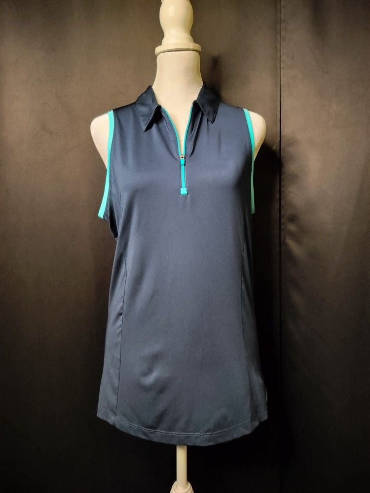 Women's Navy Blue Sleeveless Callaway Golf Shirt (Size M)