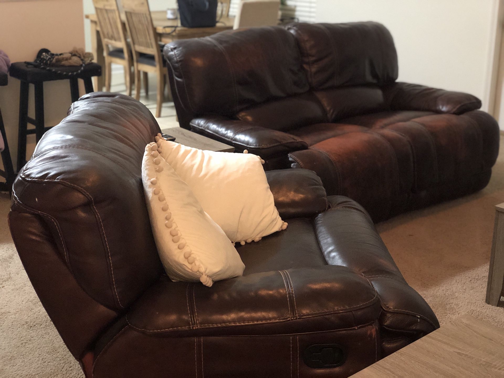 Brown Leather Recliner Couches