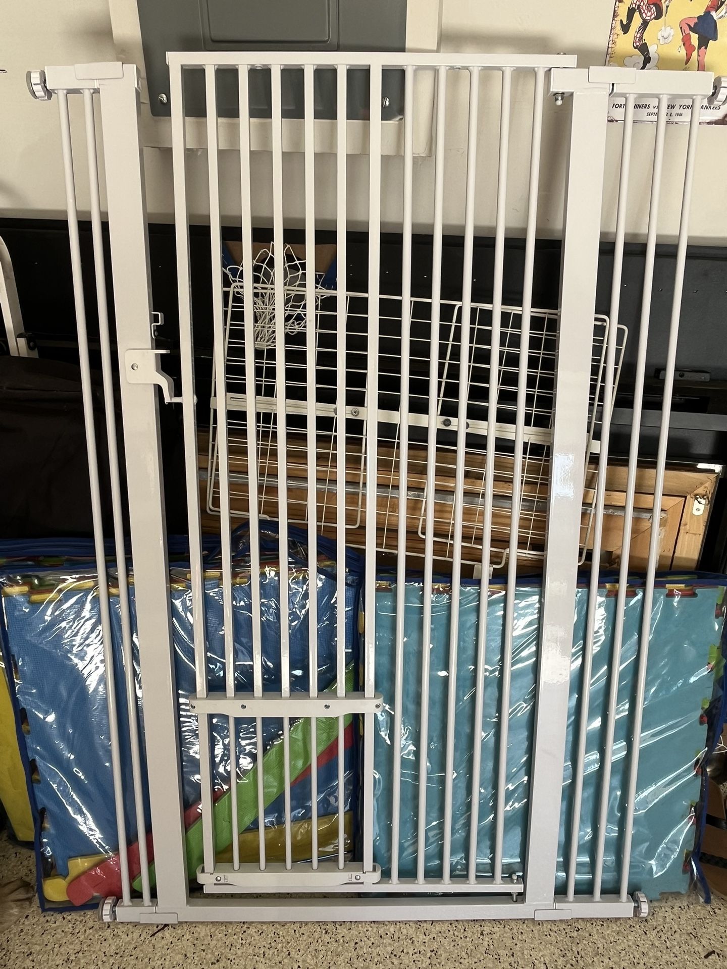 High / Tall Pet Gate with Small Pet Door