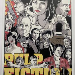 Pulp Fiction - Movie Poster Illustration (100 DPI) 21.75” Wide x 30.75” High Thumbnail