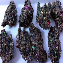 Rainbow Electroplated Crystal Rocks – Aquarium / Betta Tank Decor – Colorfast 1–15 cm