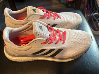 Adidas Running Sneakers White Red Laces