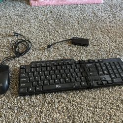 Wired keyboard, Mouse, And USB Hub 