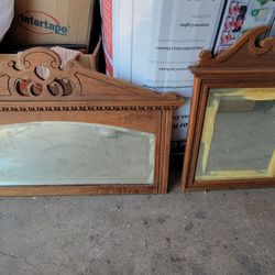 Antique Oak Mirrors 