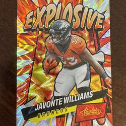 2023 Absolute Javonte Williams Explosive #E22 Broncos 