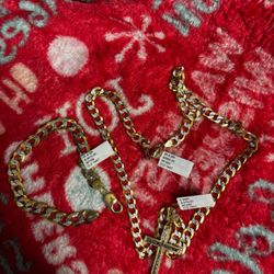 14kt Solid Gold Chains And Bracelet 