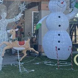 LED Outdoor Santa Sleigh Decoration