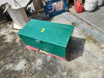 Metal Trunk Army Storage Heavy