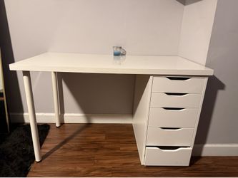 White Desk / Vanity Setup with Drawers