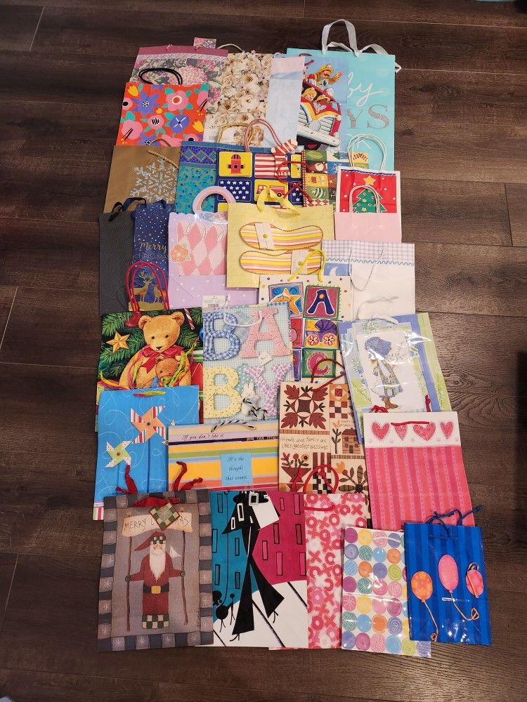 Gift Bags, Various 30 bags, Large, Medium, Small, Wine Bags etc