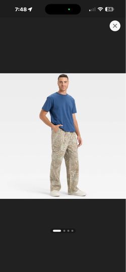 Men's Camo Print Baggy Utility Pants - Original Use™ Greens