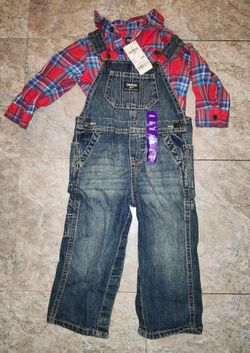 Oshkosh baby boy ovealls set new
