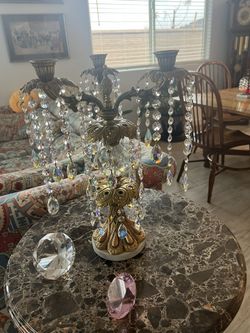 Vintage Crystal Candelabra 