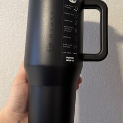 HydroJug Traveler - 40 oz Water Bottle with Handle & Flip Straw - Fits in Cup Holder, Leak Resistant