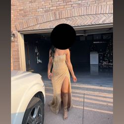 Prom Dress Gold Medium 