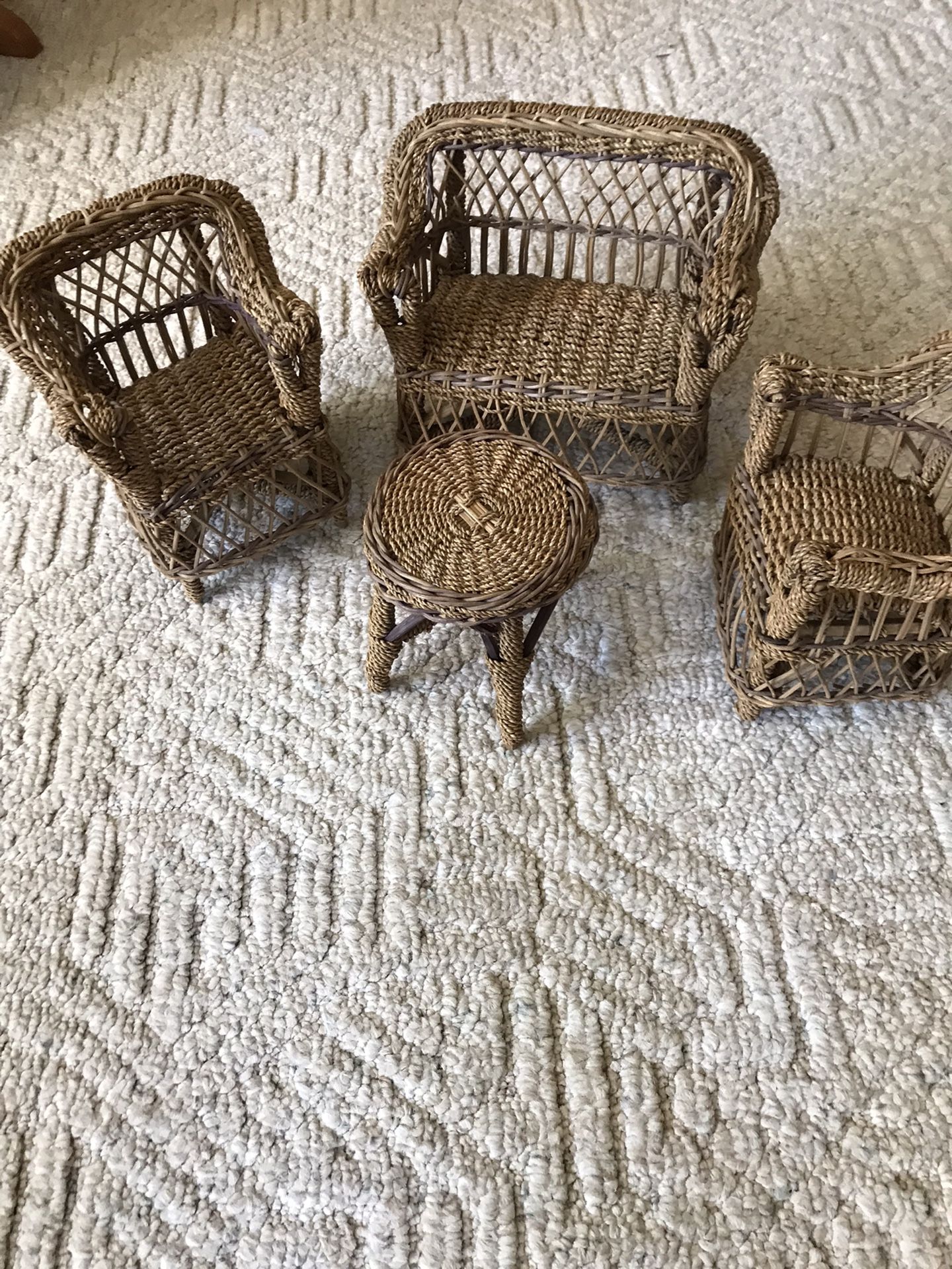 1920’s Wicker Doll Furniture
