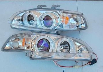 92-95 Honda Civic LED Projector Headlights Luces Calaveras Micas Faros Focos Faroles Headlamps