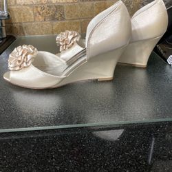 Blush Wedge Carnation Heels