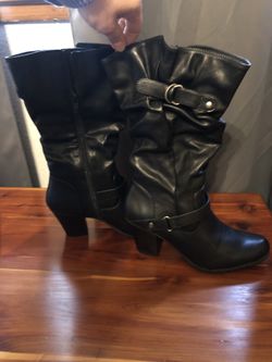 New Apt 9 Black Boots Size 9 1/2