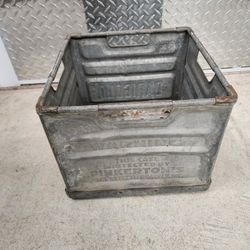 Vintage Dairy Gold Milk Crate