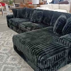 Double Chaise , Corduroy, Sofas , Sectionals , Same Day Delivery 🚚 
