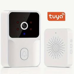 Tuya Smart Wireless Doorbell Camera HD Video Camera, Night Vision & Voice Change Smart Home Security System Monitor, Doorbell Camera Wifi Intelligent 