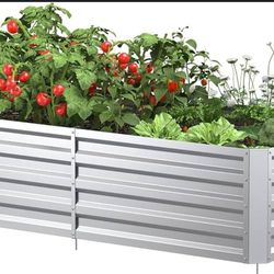Mr IRONSTONE Galvanized Raised Garden Bed Outdoor for Vegetables 4ft X 8ft X 2ft