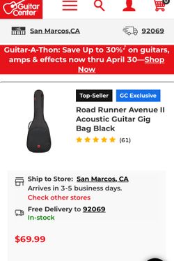 Roadrunner Acoustic Guitar Bag Case