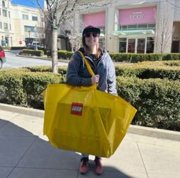 LEGO Store Extra Large Yellow Tote Shopping Bag