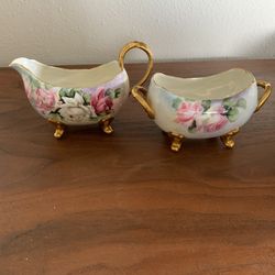 Vintage Limoges Cream & Sugar Set