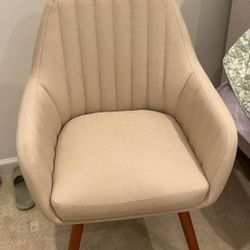 Cream colored accent chair