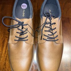 Aldo Mens Tan/Navy Shoes $10