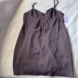 Brand New Wild Fable Brown Corset Mini Dress