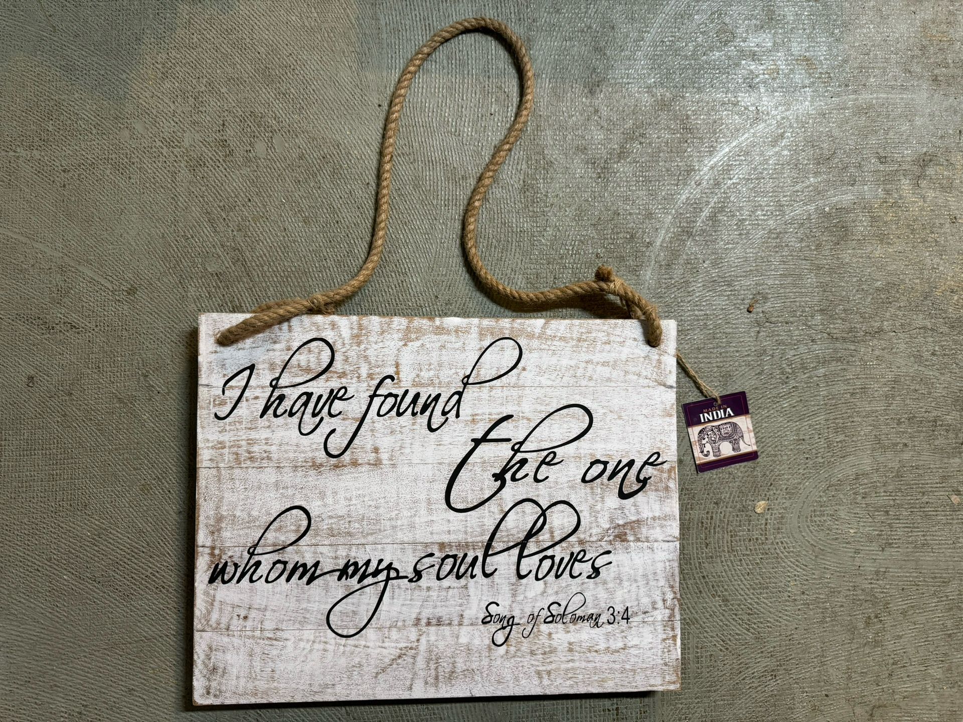New Wall Decor Wood Wedding Sign “I Have Found the One Whom My Soul Loves”