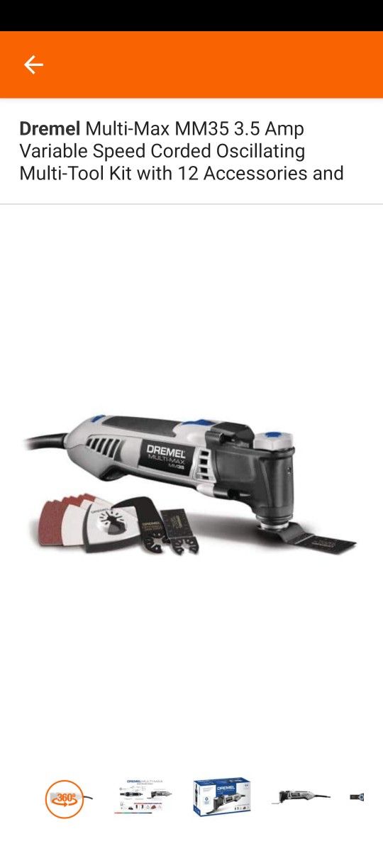 Dremel Multi Max MM35 Amp Variable Speed Corded Oscillating