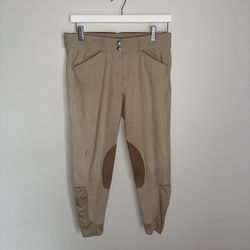 Dover Saddlery Riding Pants Women’s 28 Beige Horse Back Riding Cropped 
