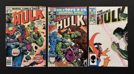 Incredible Hulk 203 252 299 1st Mindless Hulk | Lot of 3 1976 to 1984 Marvel Comics