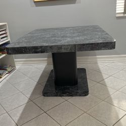 Formica Covered Black Marble Design Table
