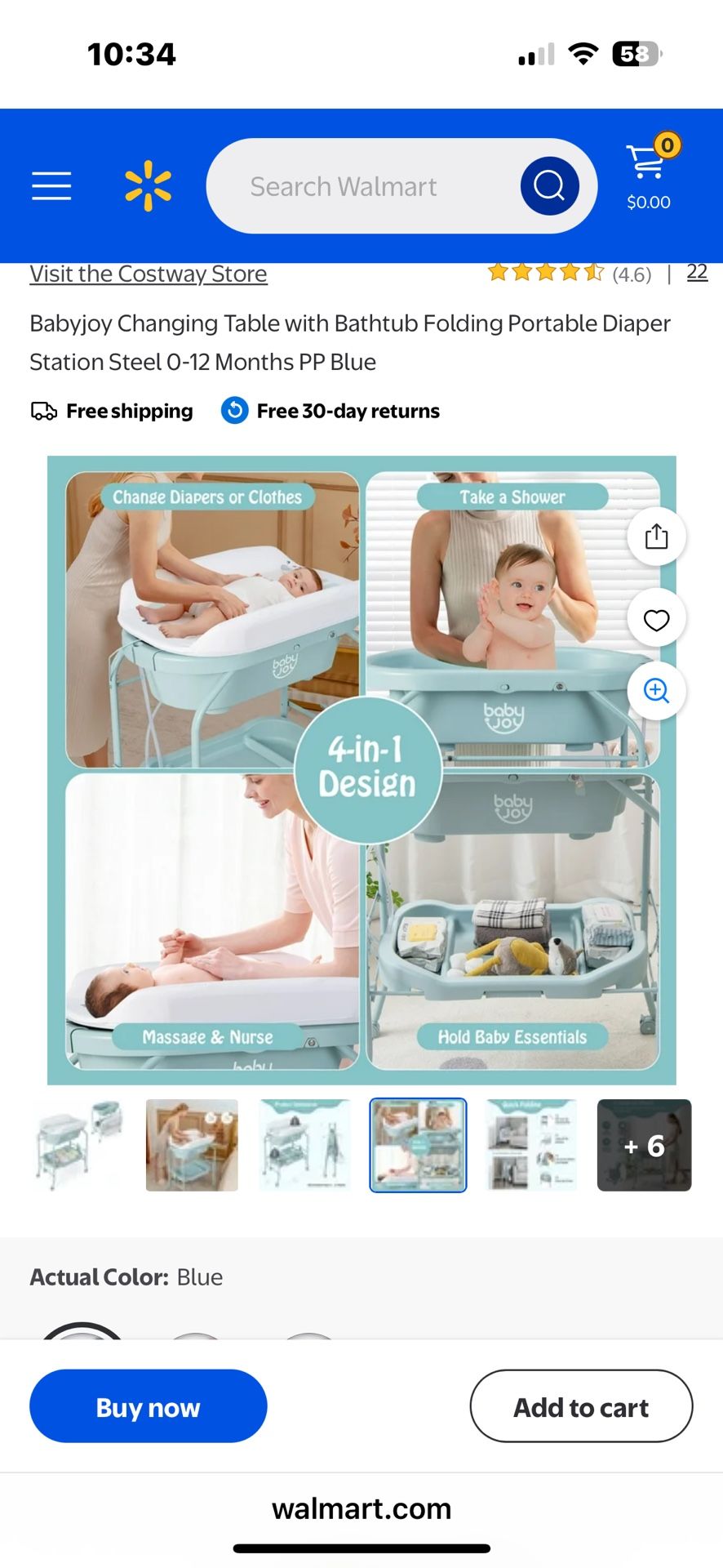 Changing Table/ Standing Bath tub