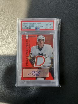 2005 Fleer Hot Prospects Sidney Crosby Auto Jersey RC