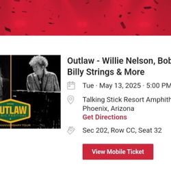Ticket To Bob Dylan, Billy Strings, and Willie Nelson 