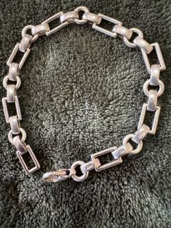 Tiffany & Co Sterling Silver Geometric Link Bracelet