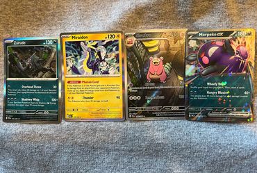 Lote 4 Cartas Pokémon - Slowbro Illustration Rare + Morpeko ex + Holos